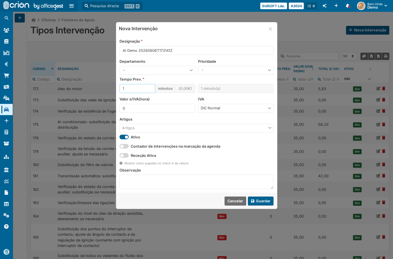 Screenshot formulário